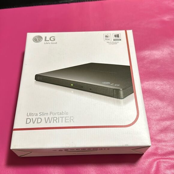 LG GP65NB60 8X USB 2.0 Super Multi Ultra Slim Portable DVD Writer Drive +/-RW - Picture 1 of 4